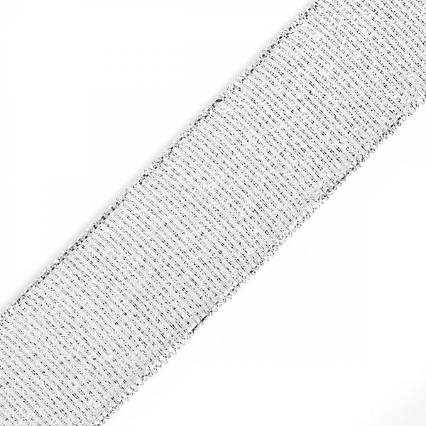 Лента металлизированная 25.0 мм / 22.85±1 метра, цв. серебро, Magic4Hobby