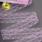 Кружево отделочное в стиле "трикотаж" 40 мм, диз. 275, цв.09 св.розовый, уп. 27,4 м