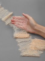 Кружево шантильи (реснички) 80 мм / 3 метра, TBY.75231, серебристый пион