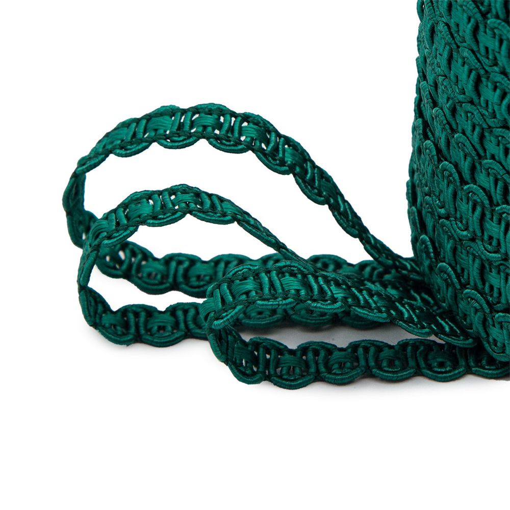 Тесьма отделочная 8мм / 40м (19 т.зеленый), 07-8021