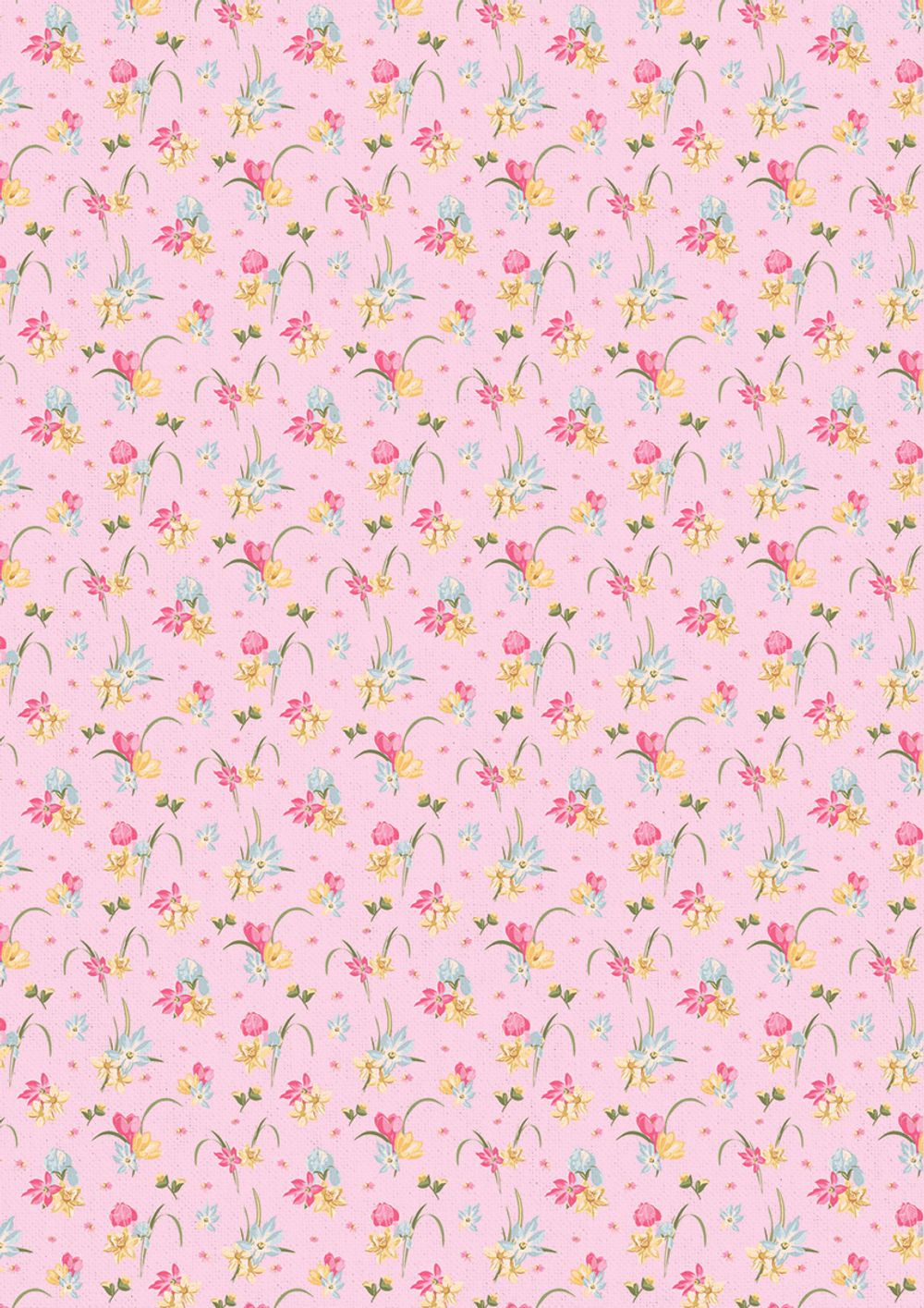 Ткань для пэчворка Peppy Весенний этюд, отрез 50х55 см, 146 г/м², ВЭ-15 розовый, Peppy