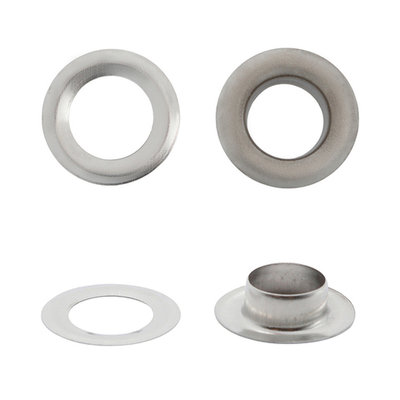 Люверсы металл ⌀12.0 мм (внутр.), h=6.68 мм, внешн. ⌀24.9 мм, №26, сталь, никель, 100 шт, New Star