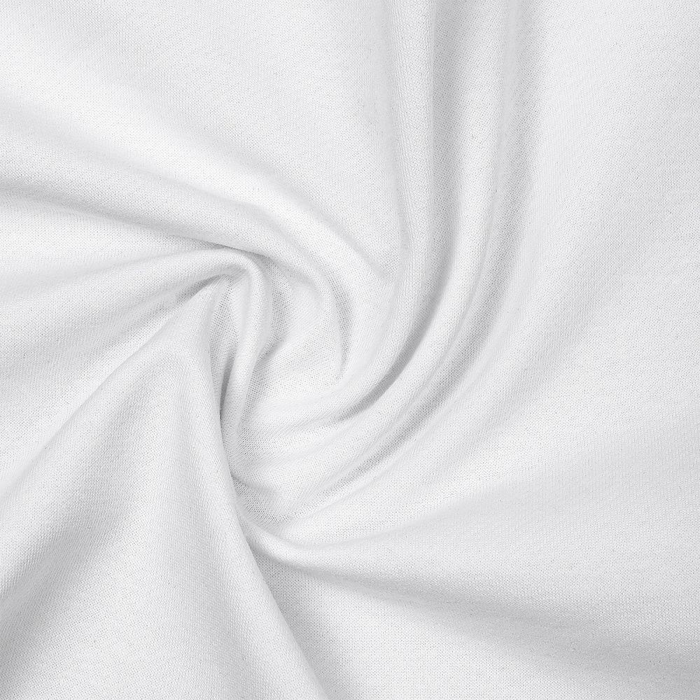 Футер 2-нитка петля поликоттон стрейч 220 г/м², 160 см / 3 метра, ФУТ2Х.TBY.ХЛ-ПЭ.БЕЛ.3, цв.белый