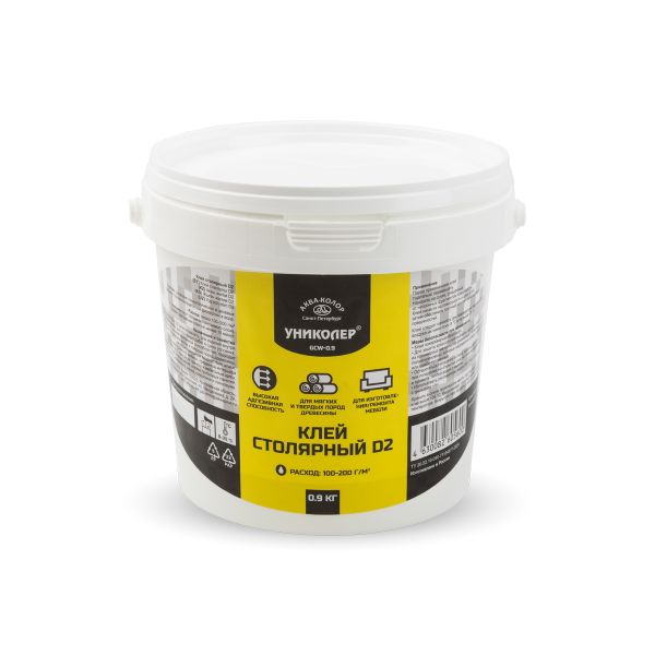 Клей столярный GCW-0.9, 0.9 кг, Униколер, GCW-0.9