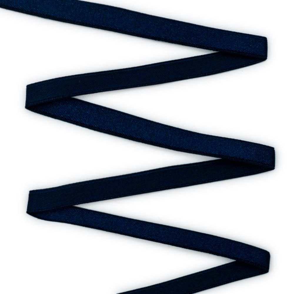 Резинка бельевая (бретелечная) блестящая 10.0 мм / 50 метров, т.синий, ML177.010