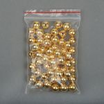 Бусины пластик ⌀12 мм, цв.золотой уп.50 г, Magic4Hobby