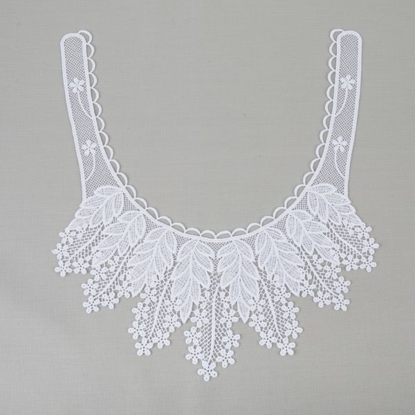 Пришивная кружевная вставка 250 мм, гипюр, 10 шт, Турция, белый, Gamma GIC-27-02 белый