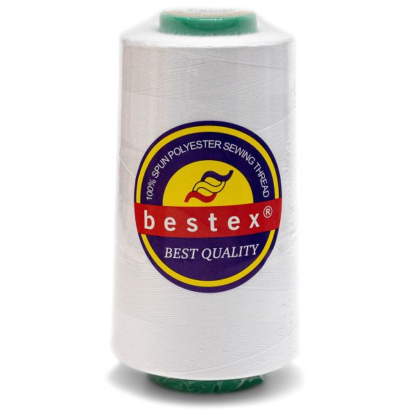 Нитки универсальные Bestex 50/2, 4570 м (5000 ярд) / 1 кат., 001 белый