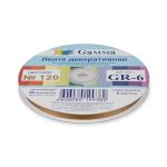 Лента репсовая (в рубчик) 6.0 мм / 45.5 метра, 120 оливковый, Gamma GR-06