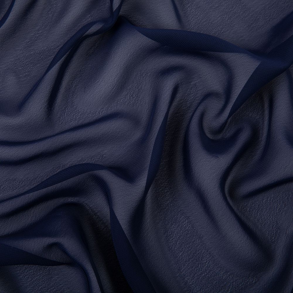 Ткань блузочная Poly Chiffon 84 г/м², 150х147 см, 07 синий, Gamma PC-02