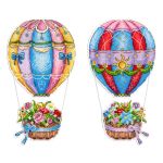 Набор для вышивания нитками МП Студия, на пластиковой канве Небесный букет 20х11см