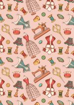 Ткань для пэчворка Peppy Век моды, отрез 50х55 см, 146 г/м², ВМ-14 розовый, Peppy