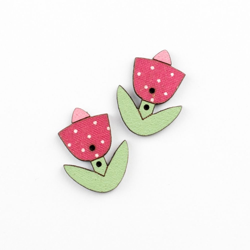 Украшения декоративные пуговицы (тюльпаны), Aurora, 1 шт, AU-B49882