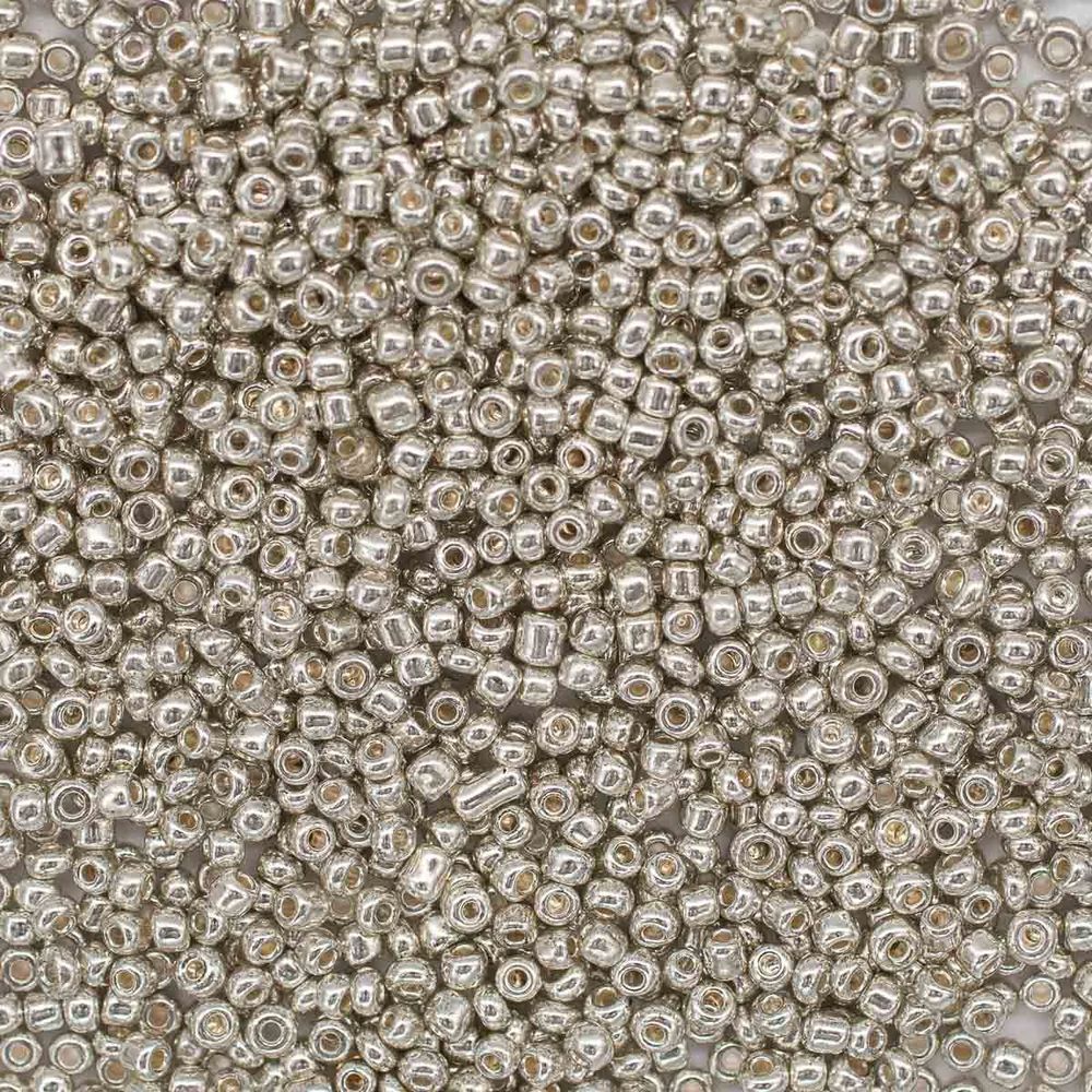 Бисер Astra&amp;Craft 11/0 (2.1 мм), 200 г (10х20 г), цв. 1109 серебро/глянц.покрытие