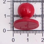 Пуговицы Пукли для поварских курток 12 шт, 10мм (d основания=18мм, h=16мм) (бордовый)