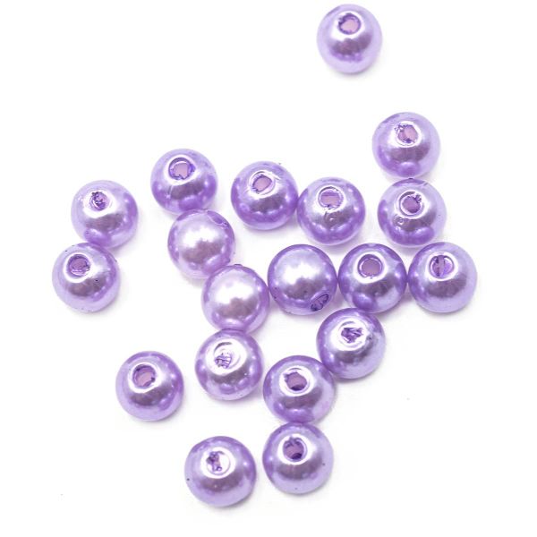 Бусины пластик (жемчуг) ⌀6 мм, 25 г, Astra&Craft, 017 NL сиреневый