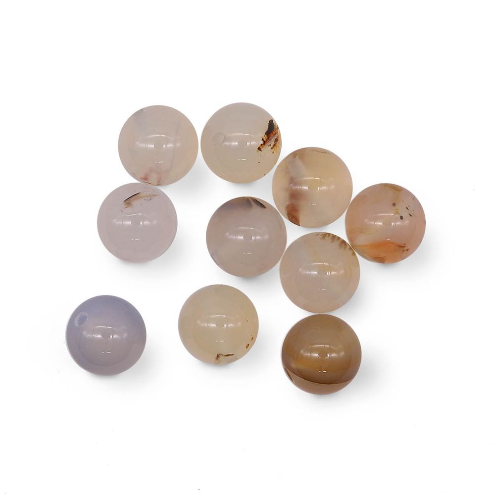 Бусины натуральный камень агат океанский 10 мм, 10 шт в упак, Астра