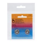 Кнопка пришивная металл ⌀18.0 мм, серебро/никель, 2 шт, Pony