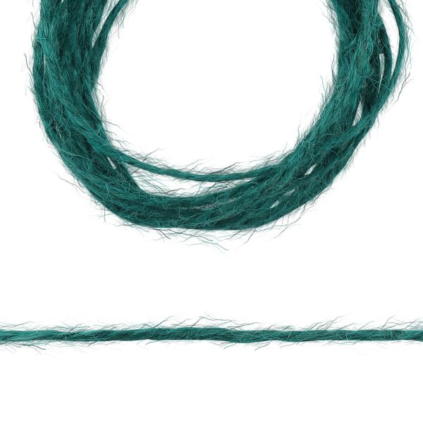 Шпагат джутовый 2-х ниточный ⌀1.12 мм, 50 м, 1120 текс, качество СВ, цветной (зеленый), 74973