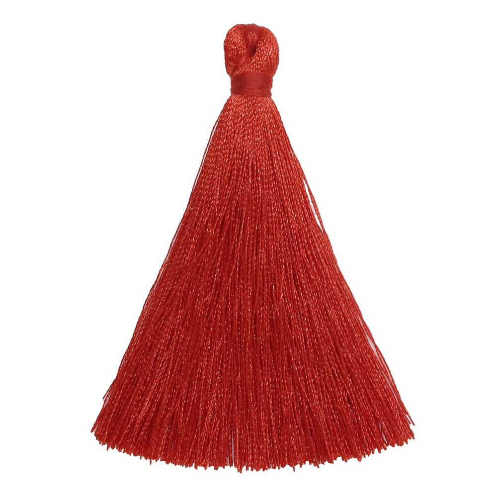 Кисти шторные 65.0 мм, декоративные, п/э, красный, уп.12 шт