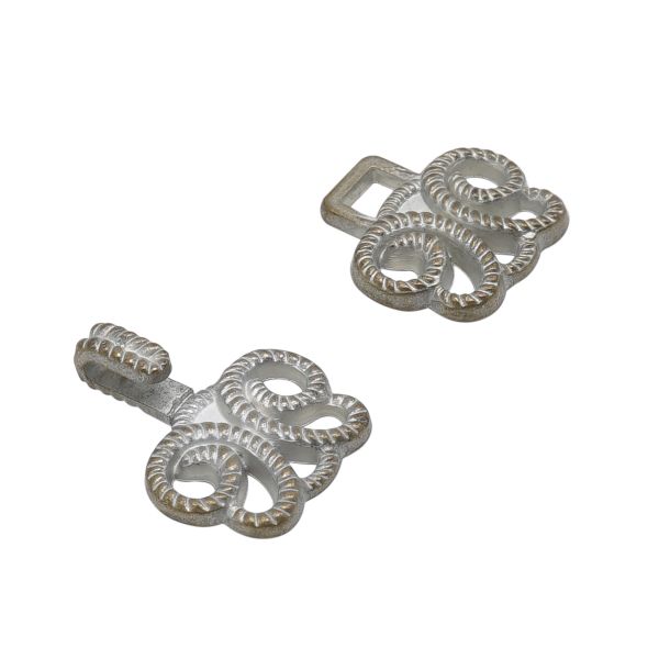 Крючки пришивные декоративные 25х14 мм, white, 10 шт