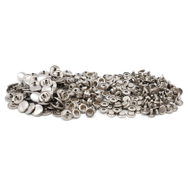 Кнопка Дельта (O-образная) ⌀15/12 мм, ≈72 шт, МЕТАЛЛ, никель, NEW STAR