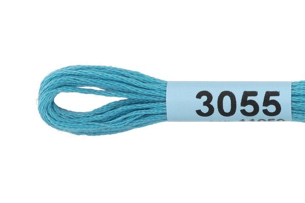 Мулине Gamma 100% хлопок, цв.3055 джинсовый, 24 мотка по 8 метров