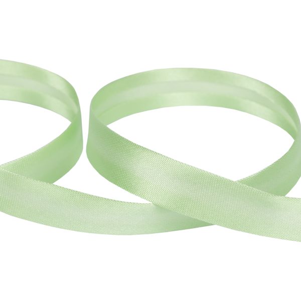 Косая бейка атласная 15 мм / 132±1 метра, В132 св. салатовый, NGK-15P