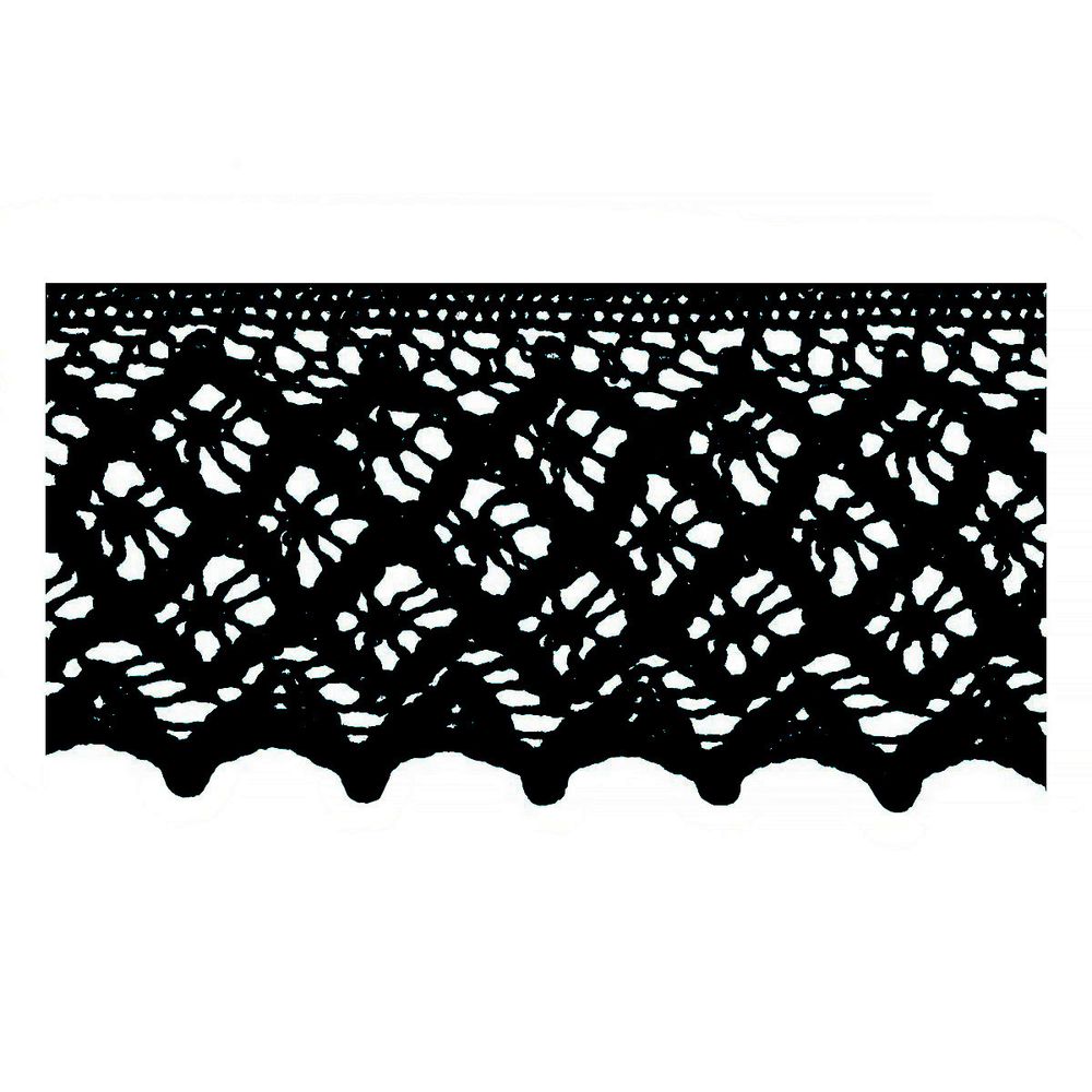 Кружево вязаное (тесьма) 52 мм / 5 шт по 3 м, 113 черный, HVK-49 Gamma Кружево вязаное (тесьма) 52 мм / 5 шт по 3 м, 113 черный, HVK-49 Gamma