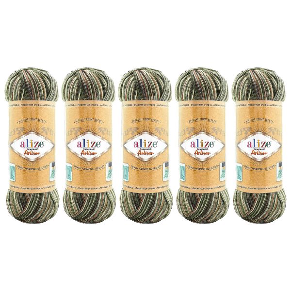 Пряжа Alize (Ализе) Superwash Artisan / уп.5 мот. по 100 г, 420 м, 9014