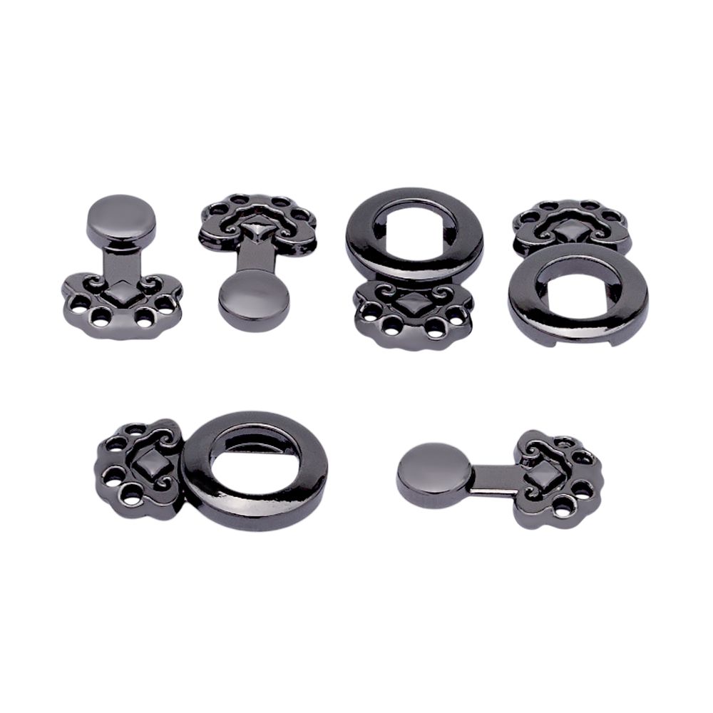 Крючки пришивные декоративные 25х12 мм, pewter, 10 шт