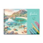 Альбом для рисования с пластик. обложкой 180 мкм, цветной титул лист 100 г/м², A4 29х20.5 см, 40 л. на гребне 5 шт, 01542 Волшебные моменты, Светоч А207