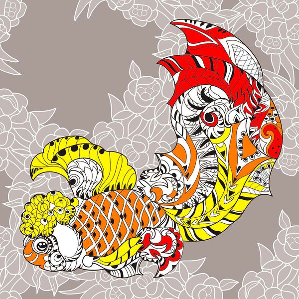 Набор для вышивания нитками Матренин Посад, 41х41 Узор золотой рыбки