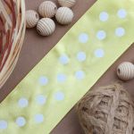 Лента атласная в горошек 45.0 мм / 3 метра, желтый, Globus