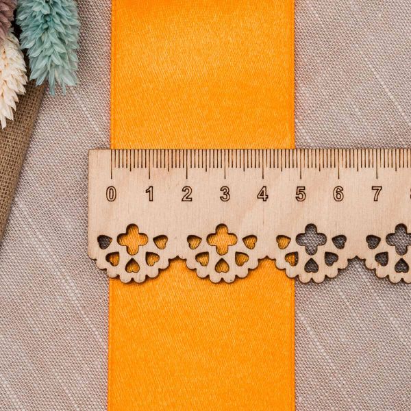 Лента атласная 1-сторонняя 50.0 мм / 22.86±1 метров, аналог 7730446, 151 оранжевый, DDZ2401, Globus