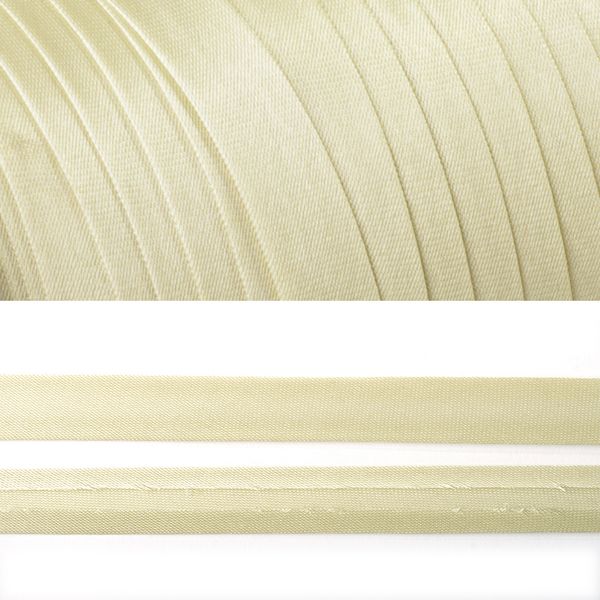 Косая бейка атласная 15 мм / 132±1 метра, BS, 597636, цв.F276 (6453) св.бежевый