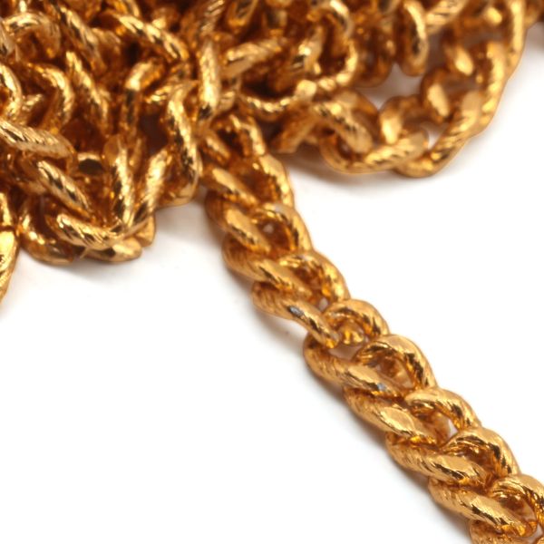 Цепь алюминиевая 5,9 мм, 4,2 мм, боб(10 м) (золото) K18315