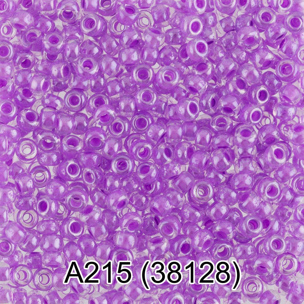 Бисер Preciosa круглый 10/0, 2.3 мм, 10х5 г, 1-й сорт A215 фиолетовый, 38128, круглый 1