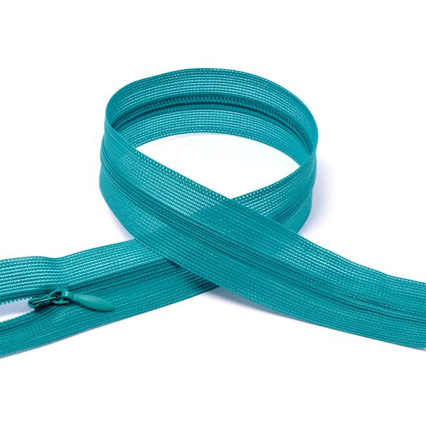 Молния потайная (скрытая) Т3 (3 мм) 1 зам., н/раз., 50 см, цв.F209 т.бирюза уп.50 шт