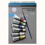 Краска акварель Simply Мини с блокнотом 6 цв. 12 мл, Daler Rowney D134500900