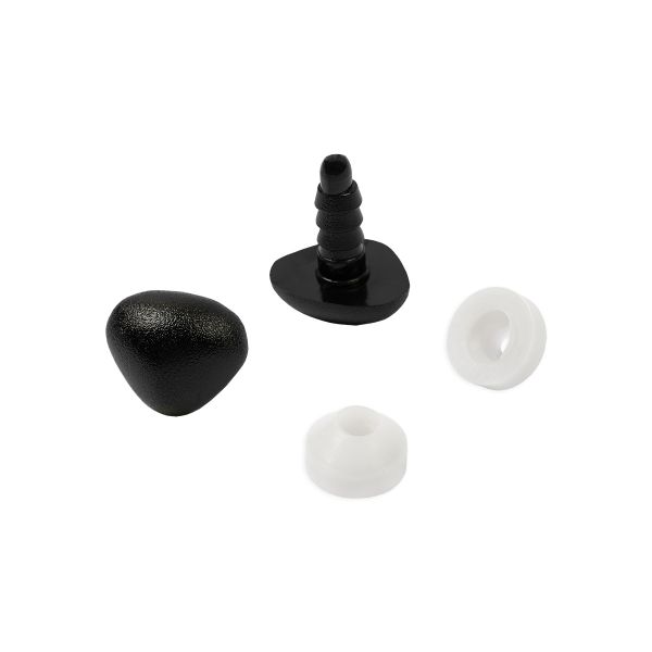 Нос пластиковый с фиксатором 16х13 мм, 5 шт, чёрный, HobbyBe HKT-16