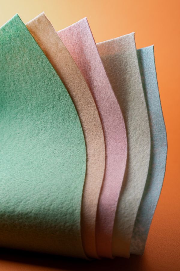 Фетр листовой жесткий 1.0 мм, 20х30 см, 5 шт, ассорти 5, Blitz FKH10-20/30