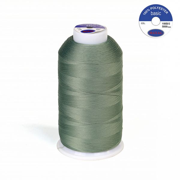 Нитки эластичные текстурированные Max 100D/2, 5000 м, 530 полынь, 1 катушка