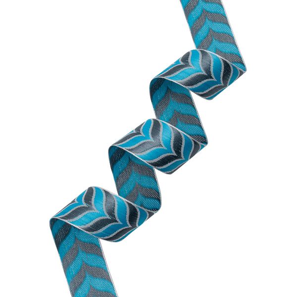 Лента (тесьма) жаккардовая 40.0 мм / 9 метров, Astra&Craft (серебро/35/72) SR1632