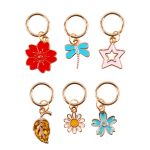 Кольца маркировочные металл, 6 шт, №02 с подвесками лето, Gamma MKK-06