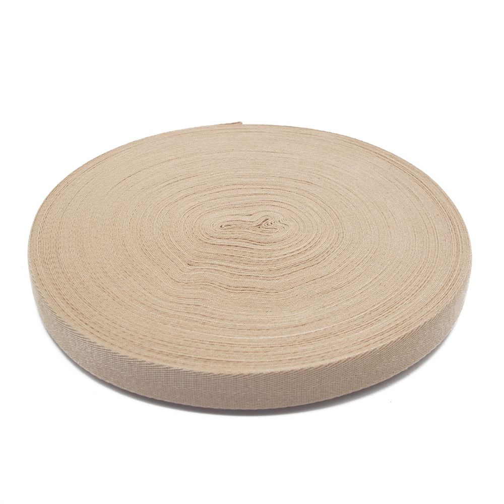 Тесьма (лента) киперная п/э+виск. 22 мм / 50 метров, 07-1019 (05 бежевый)