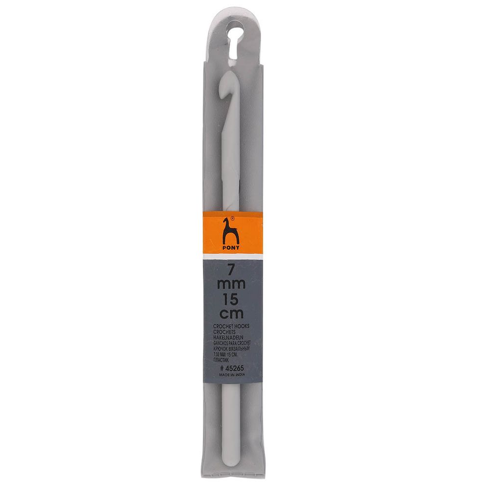 Крючок для вязания Pony ⌀7,0 мм, 15 см, пластик 45265