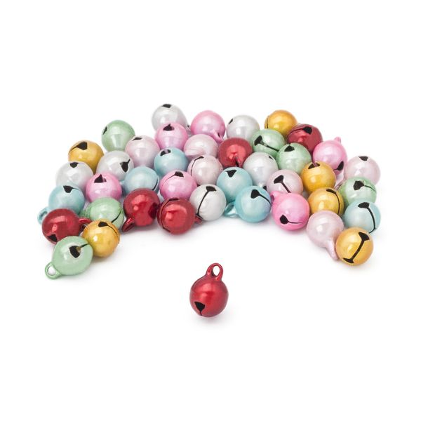 Бубенчики жемчужные 8 мм, ассорти 7 цв., 30 шт, Astra&Craft, QYB-001