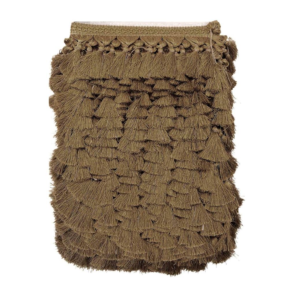 Бахрома отделочная широкая 115.0 мм / 25 метров, с кистями 107 т.бежевый