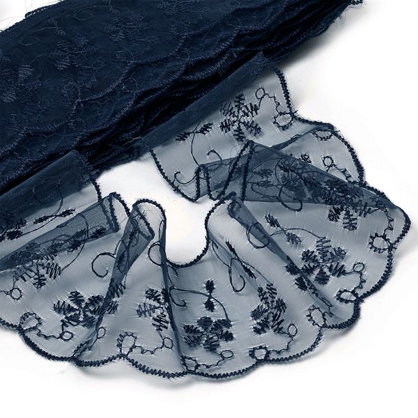 Кружево капроновое 65 мм / 13.7 м, 30011 цв.154 т.синий, Kruzhevo